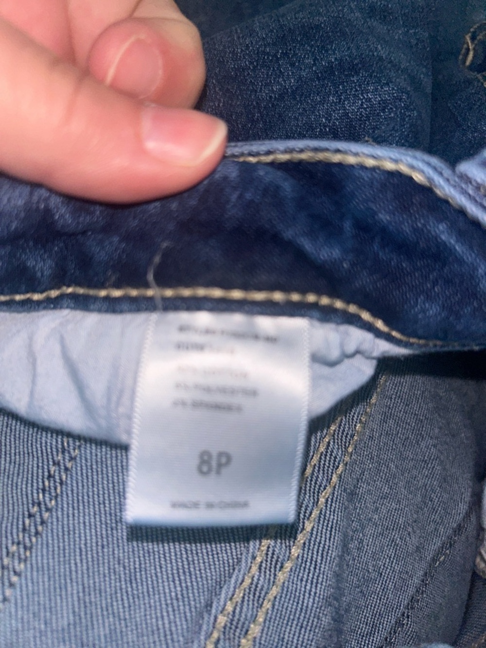 High-Rise cropped Straight Leg Denim Jeans - Faded Blue - Picture 8 of 8